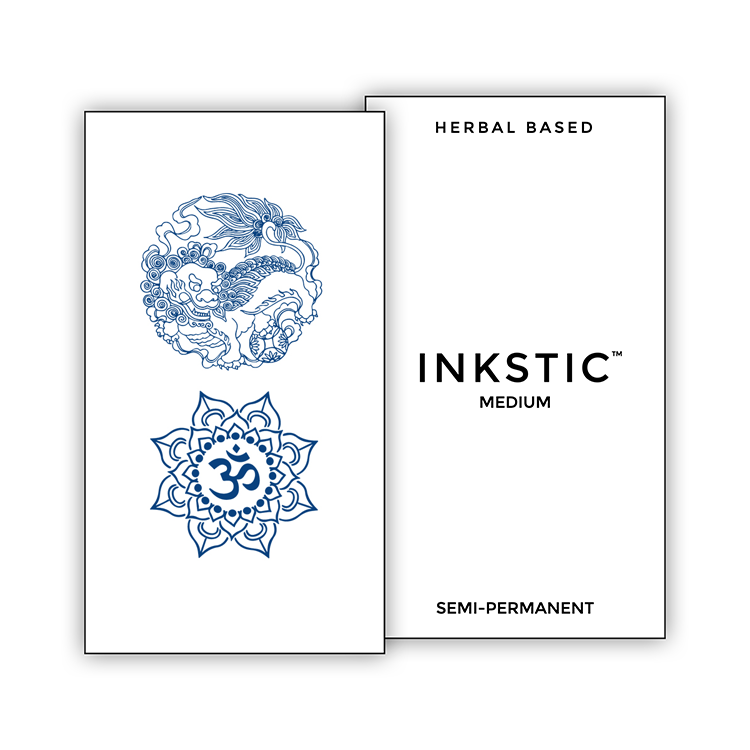 Stone Lion and Sanskrit Lotus